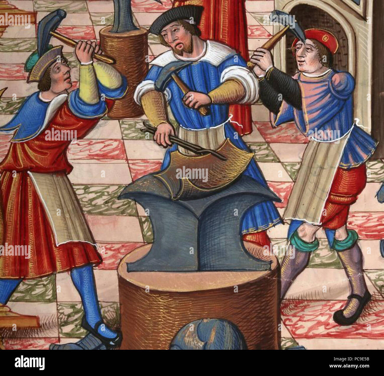 410 armuriers médiévale Banque D'Images