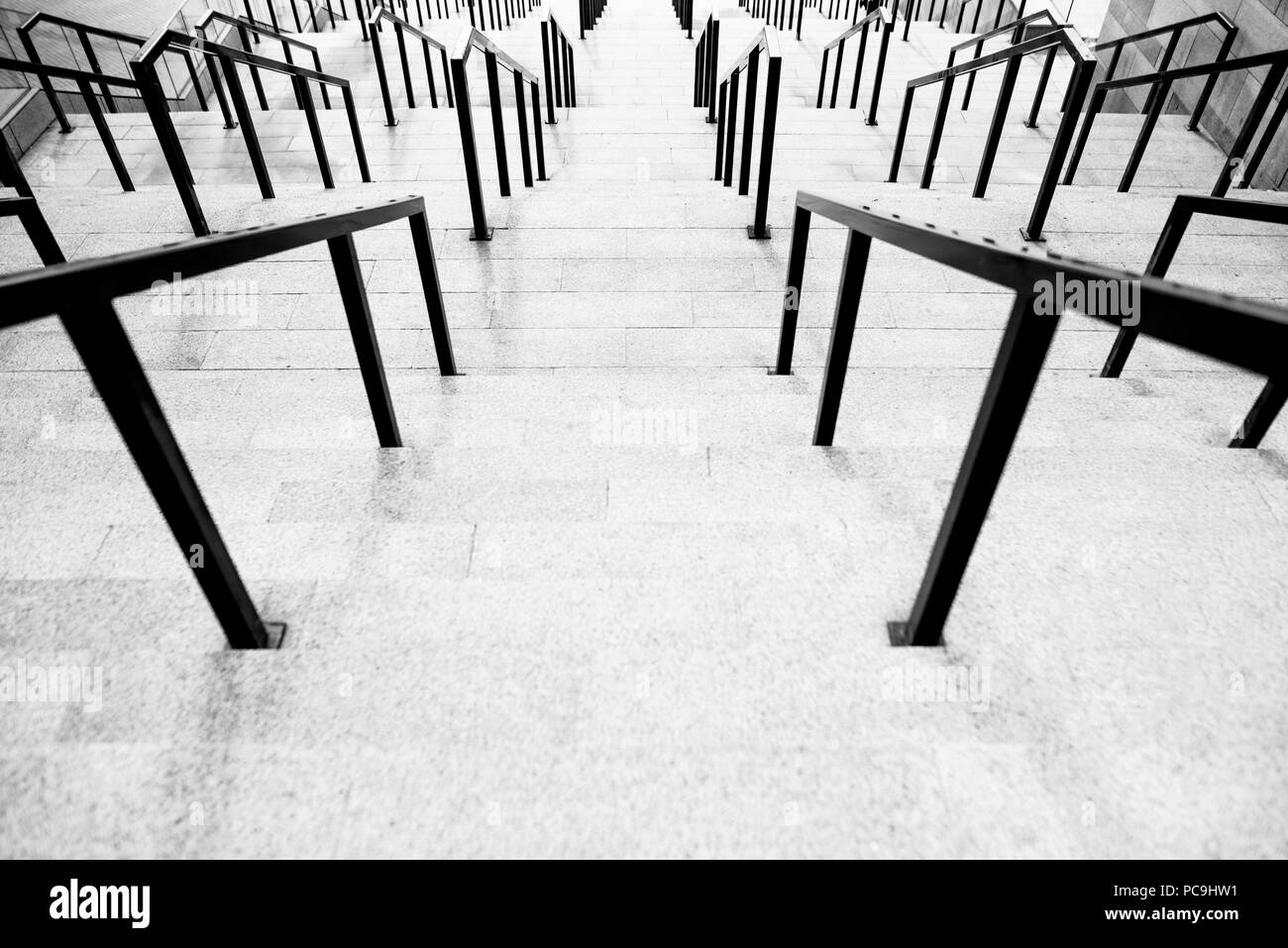 Escaliers et rampes de style urbain Banque D'Images