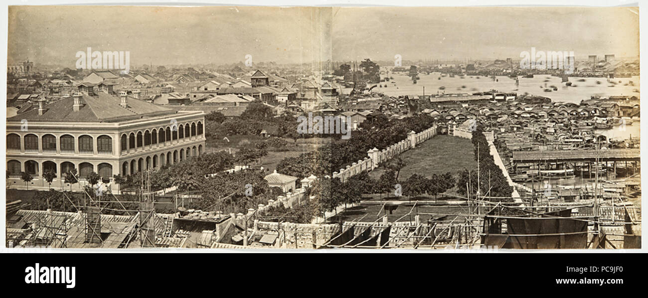 17 panorama Canton de Lai Afong c1869 Banque D'Images