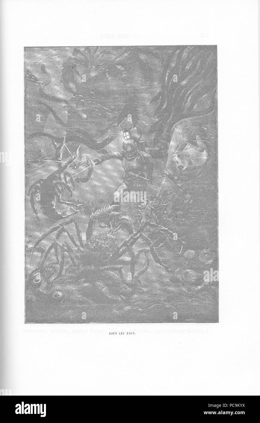 303 Ivoi-CorsaireTriplex-Partie2-Chap8-illus-SousLesEaux Banque D'Images