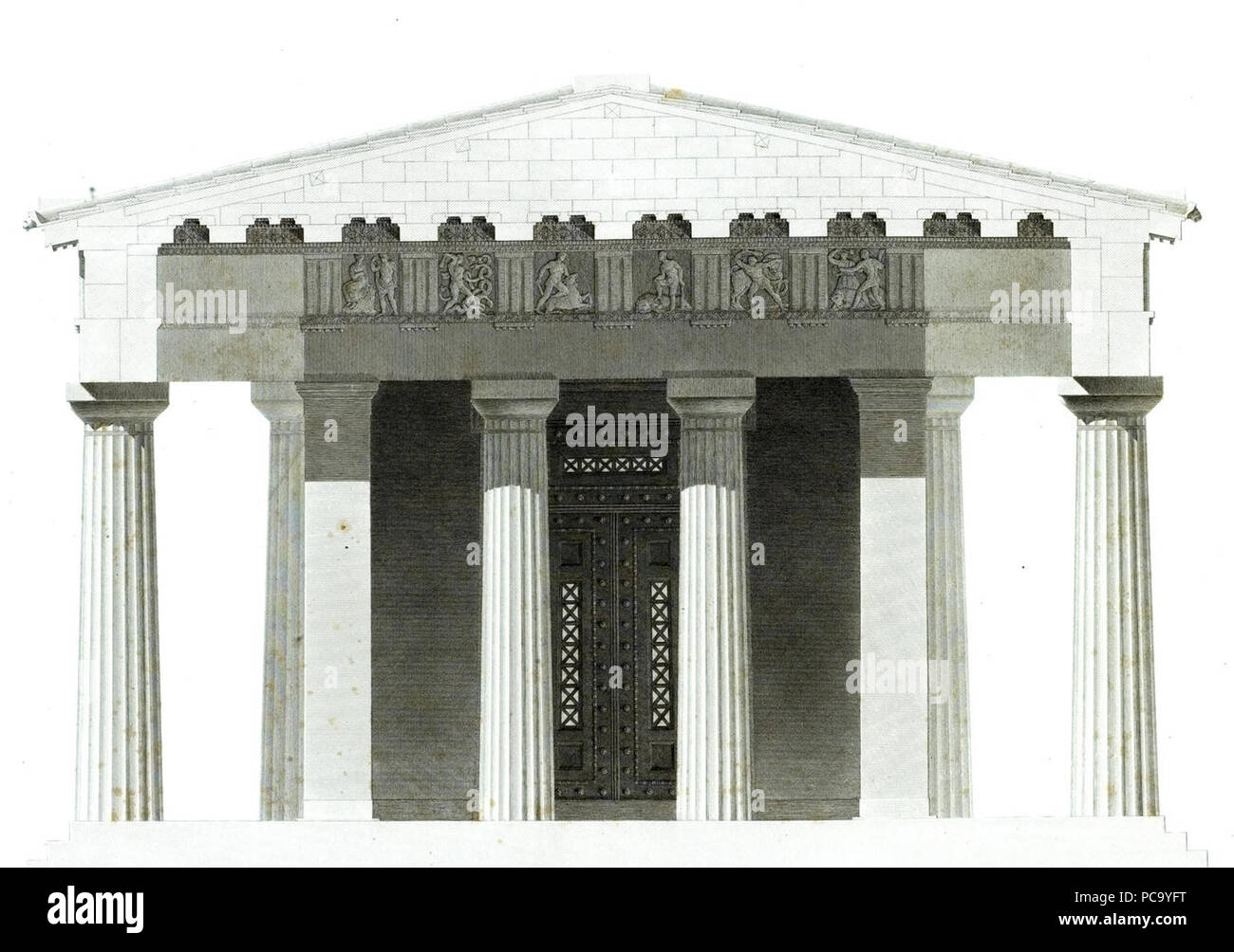 413 métopes du temple de Zeus à Olympie- Banque D'Images