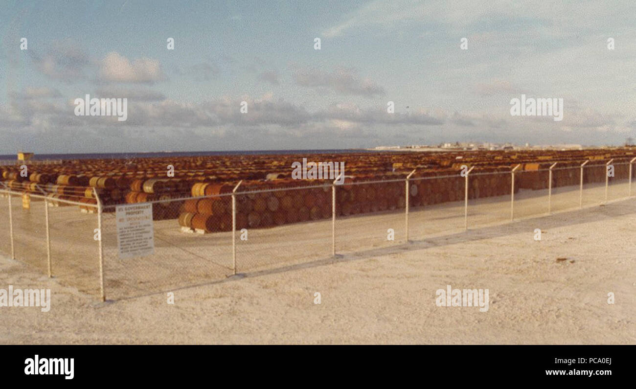 L'agent Orange à l'atoll de Johnston en 1976. Banque D'Images