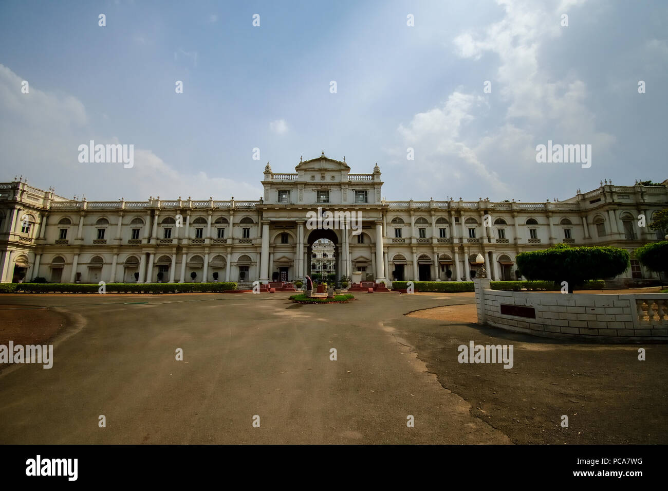 Palais Jai Vilas, Durbar Hall interiors, lustres plus important dans le monde, faite en Belgique, Gwalior, Madhya Pradesh, Banque D'Images