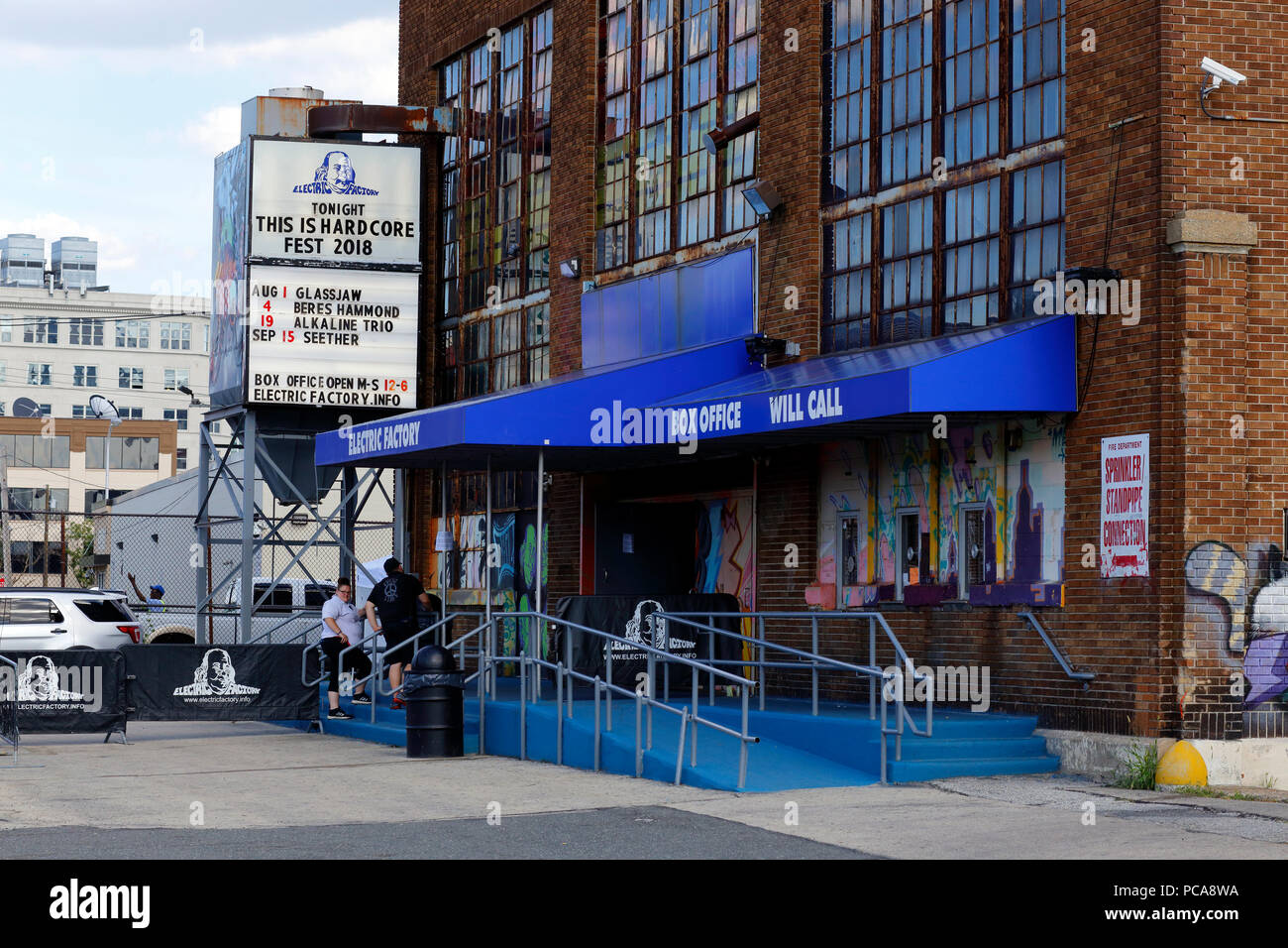 Franklin Music Hall, 421 N 7th St, Philadelphia, PA. Anciennement l'usine électrique, un lieu situé dans le quartier historique de l'usine d'appareillage électrique général Banque D'Images