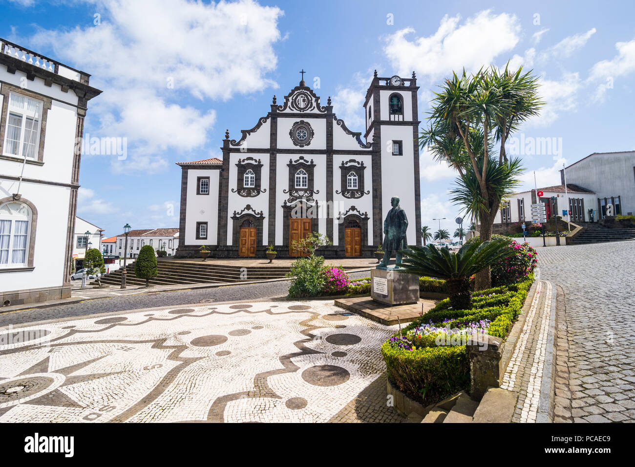 Les bâtiments historiques dans le Nordeste, île de Sao Miguel, Açores, Portugal, Europe, Atlantique Banque D'Images