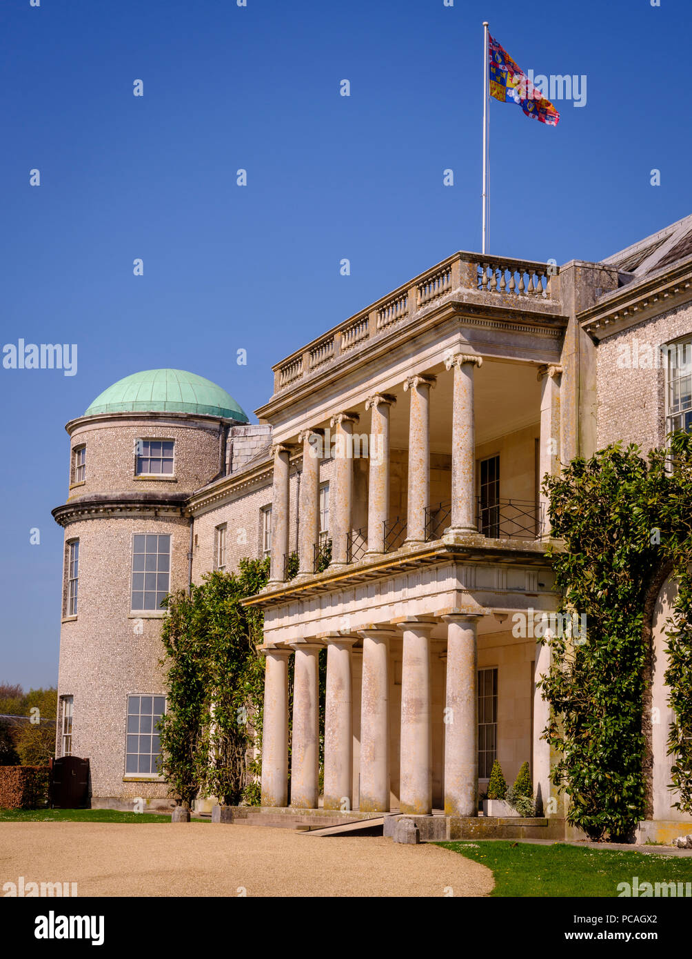 Goodwood House, sur la succession de Goodwood dans le West Sussex, Royaume-Uni. Banque D'Images