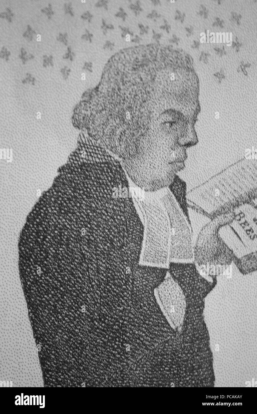 518 Rev James Lapslie par John Kay, 1793 (détail) Banque D'Images