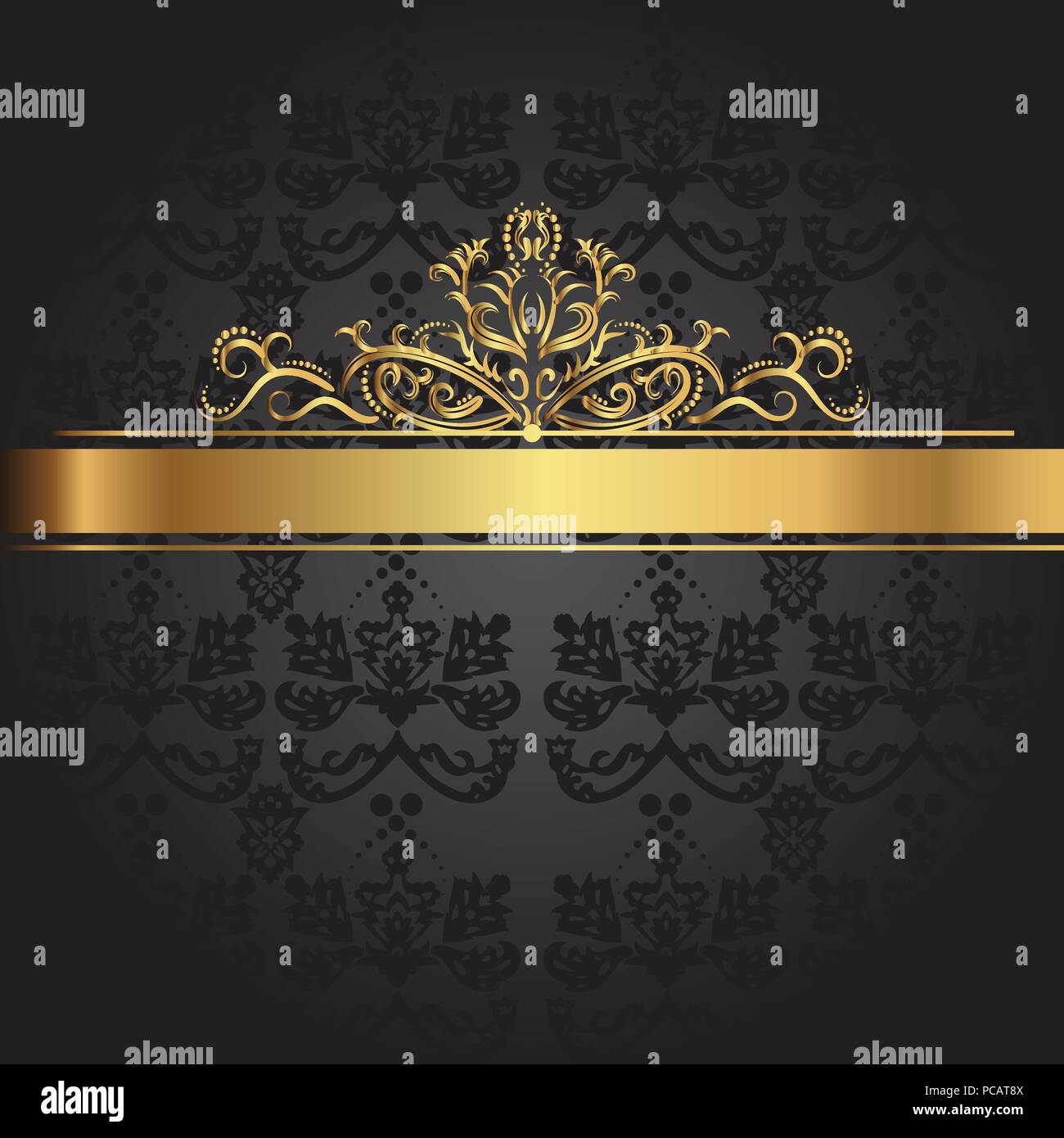 Modèle d'or de luxe Illustration de Vecteur