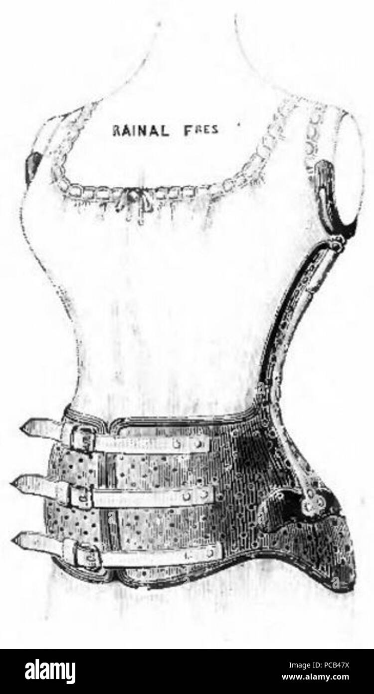 8 Catalogue de corsets de Rainal Frères Fig 1772 Banque D'Images