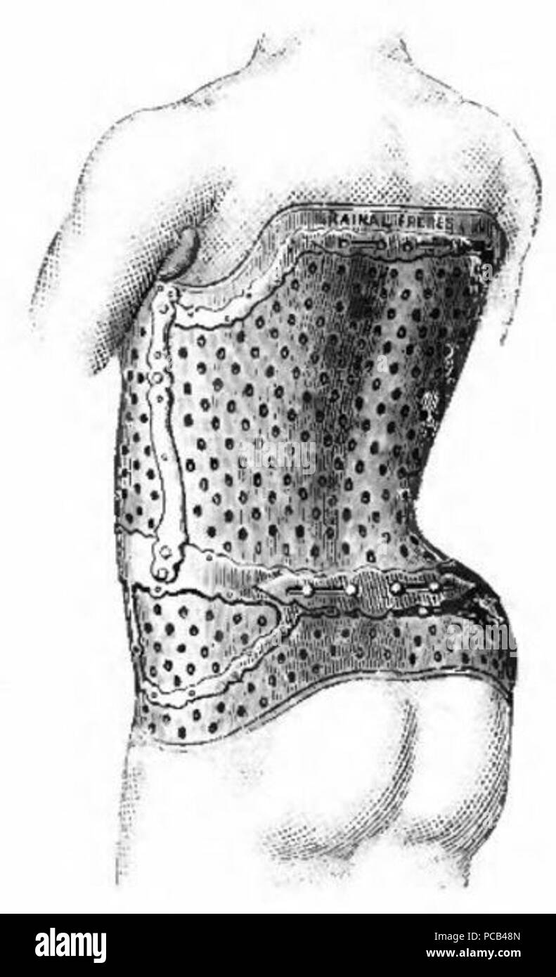 8 Catalogue de corsets de Rainal Frères Fig 1854 Banque D'Images