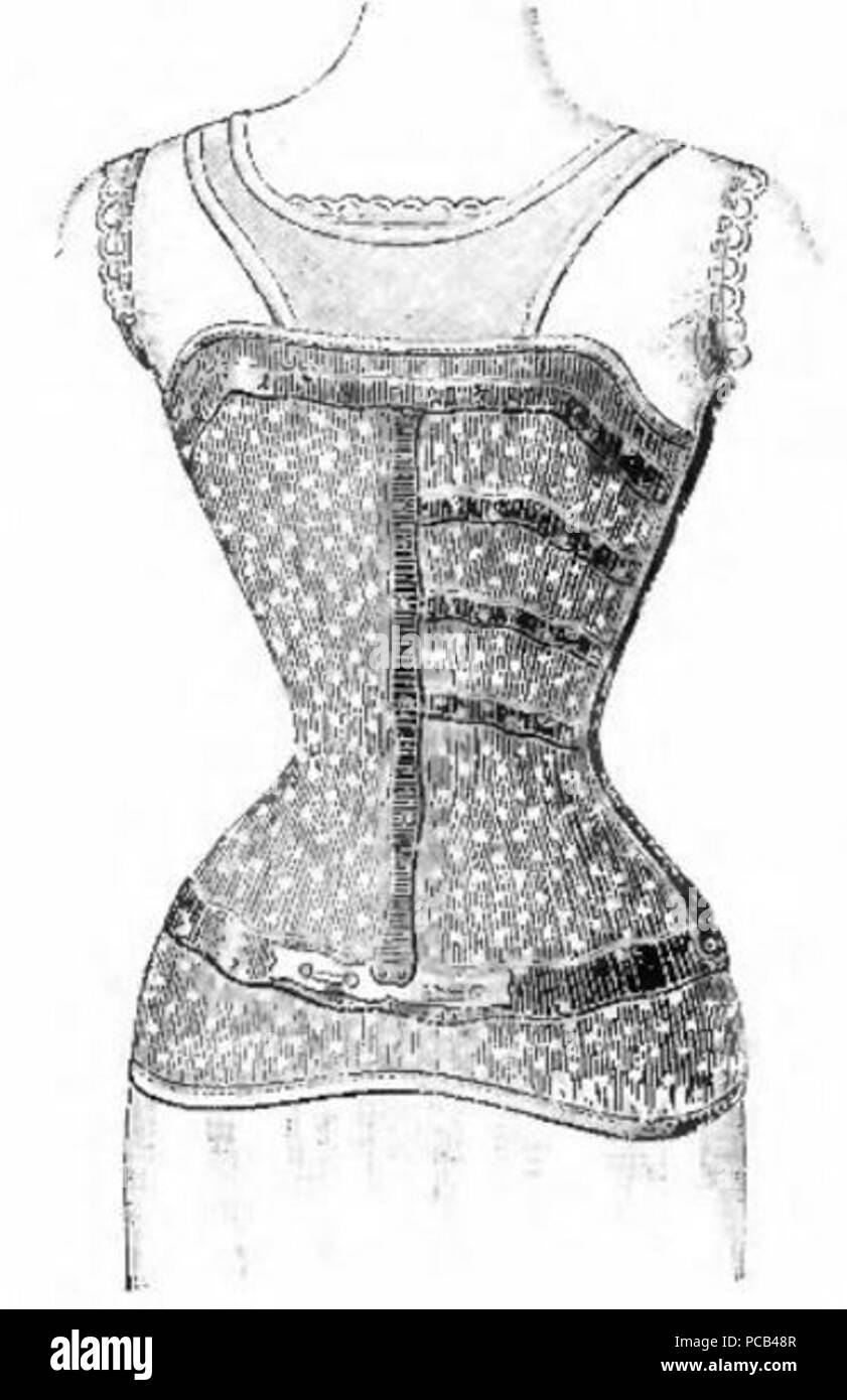 8 Catalogue de corsets de Rainal Frères Fig 1857 Banque D'Images