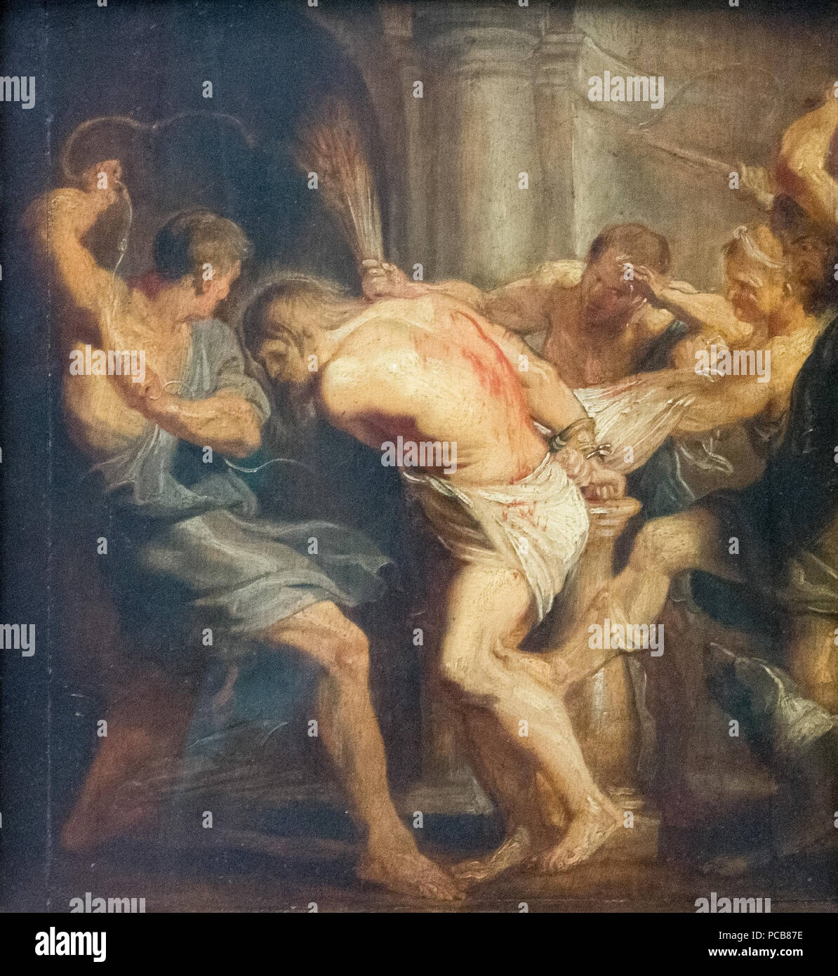 478 Peter Paul Rubens (1577-1640) De geseling van Christus (ca.1614) MSK Gent 20-8-2016 15-46-46 Banque D'Images