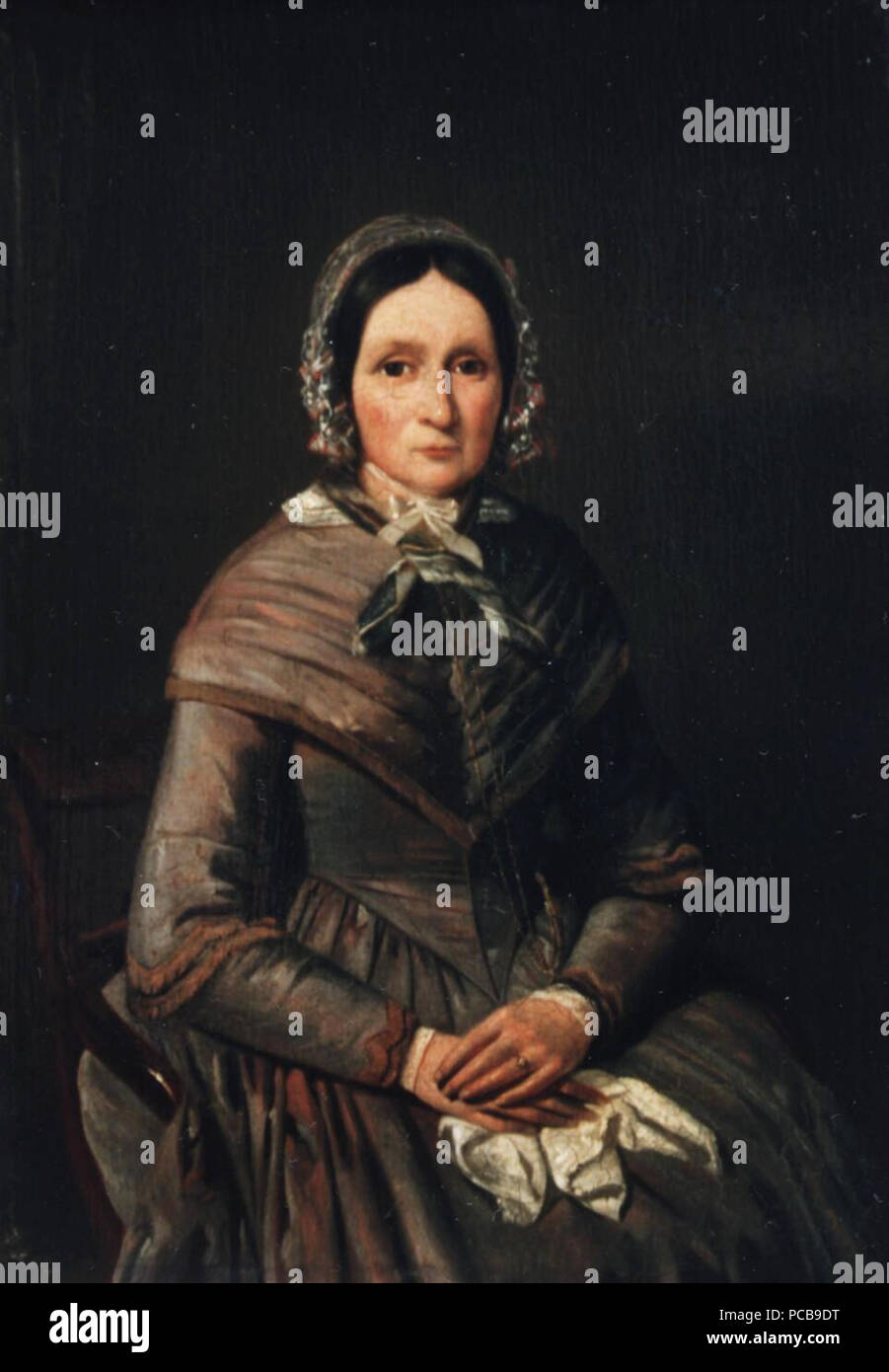 16 Bruna, L.J. (1849) - Portret van Sara Margaretha Lemker (1790-1862) Banque D'Images