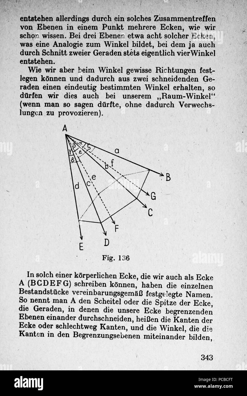 61 Vom Punkt zur Vierten Seite 343 Dimension Banque D'Images
