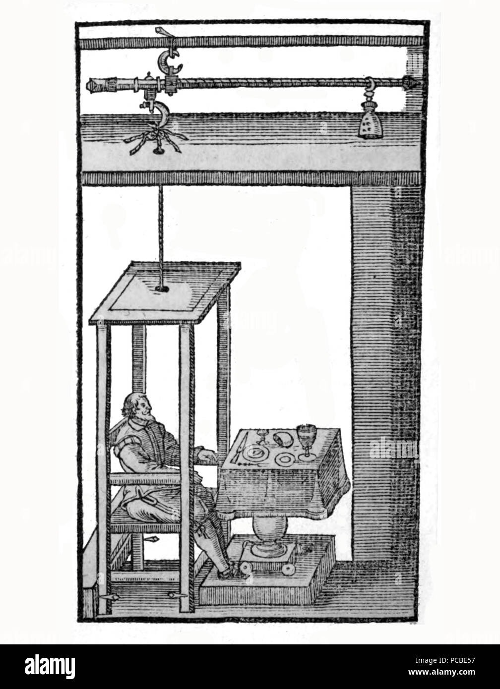 52 Santorio 1642 schwarz-Weiss Banque D'Images