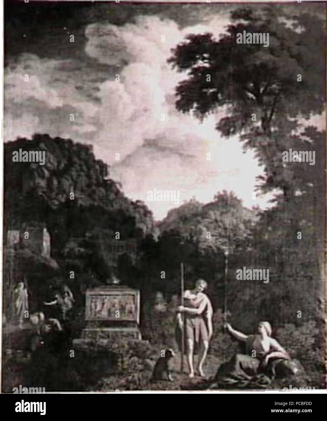 54 paysage arcadien par Johannes Glauber Rijksdienst voor het Cultureel Erfgoed B635 Banque D'Images