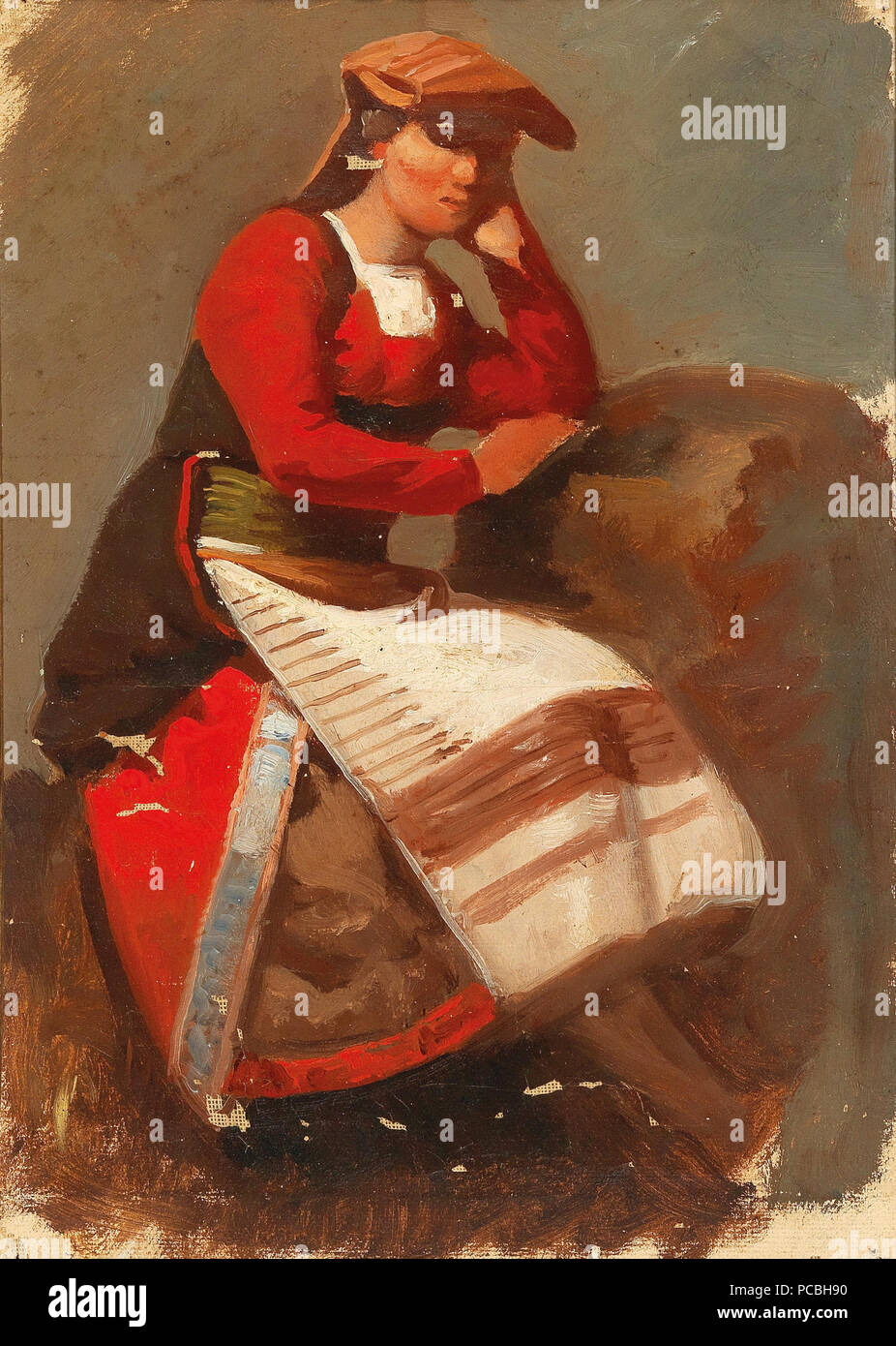 92 Vincenzo Cabianca - Femme Banque D'Images