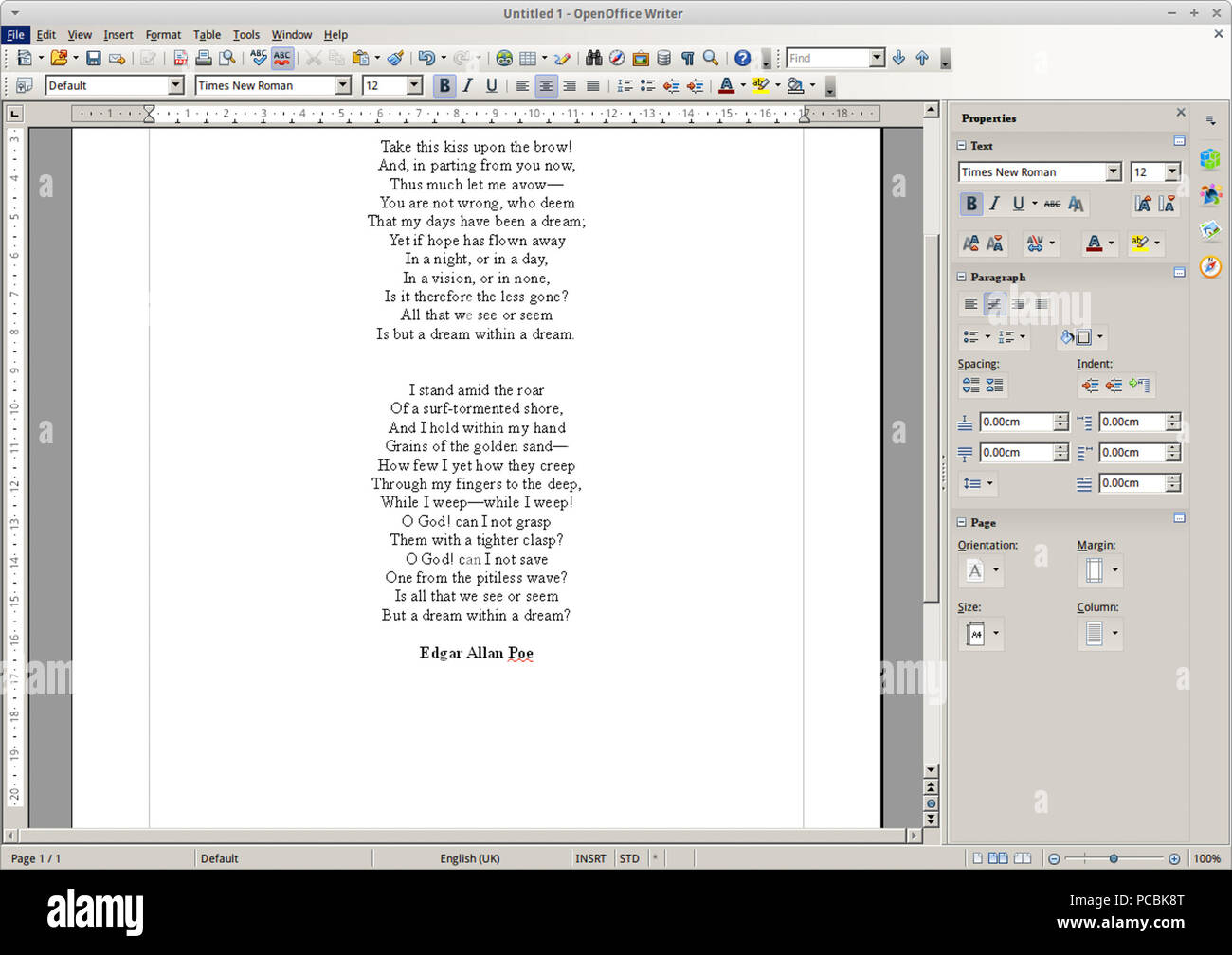 4 4.0.0 L'écrivain ZO Windows dans Wine Banque D'Images