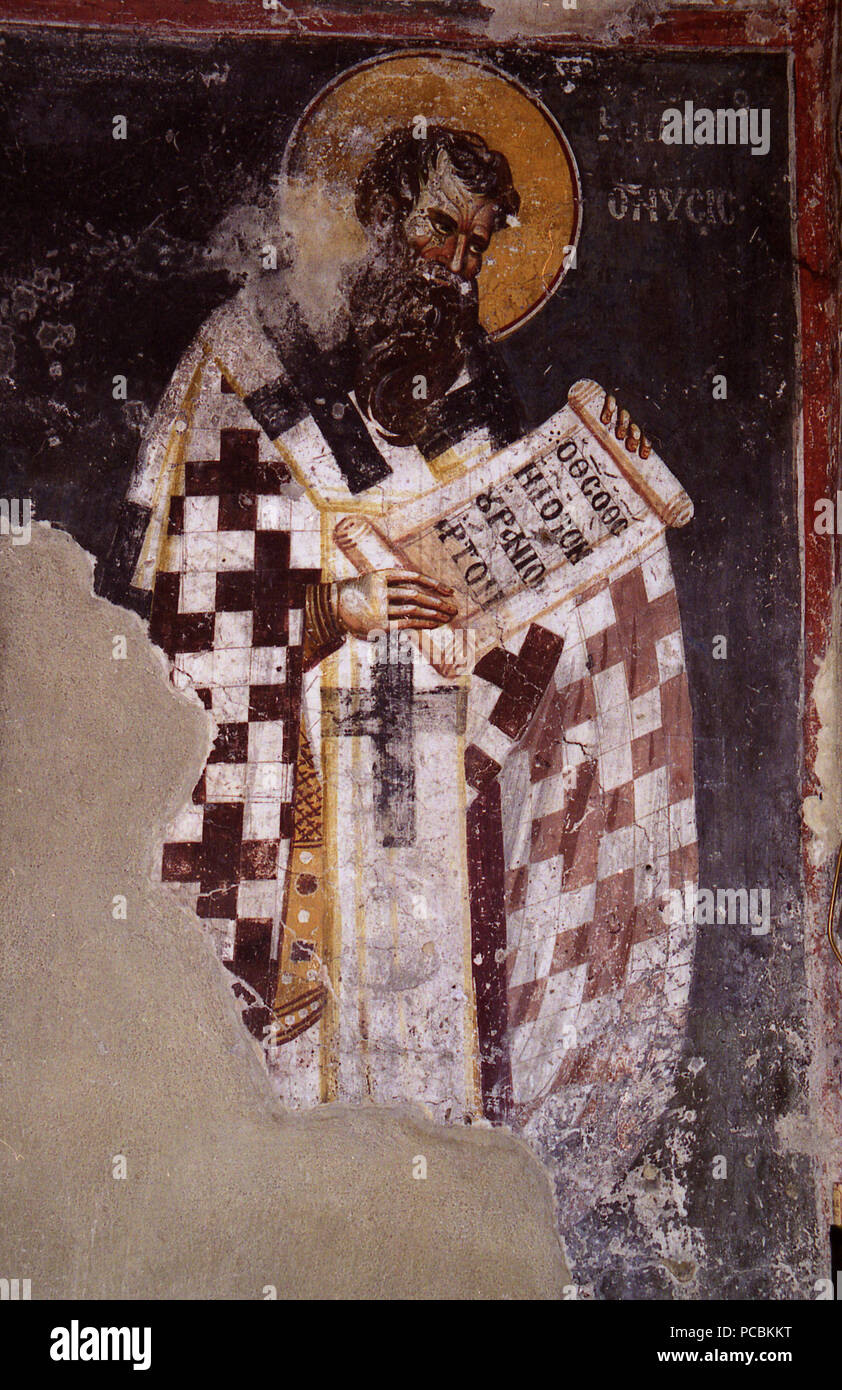 46 peintures dans l'église de la Théotokos Peribleptos Ohrid de 0130 Banque D'Images