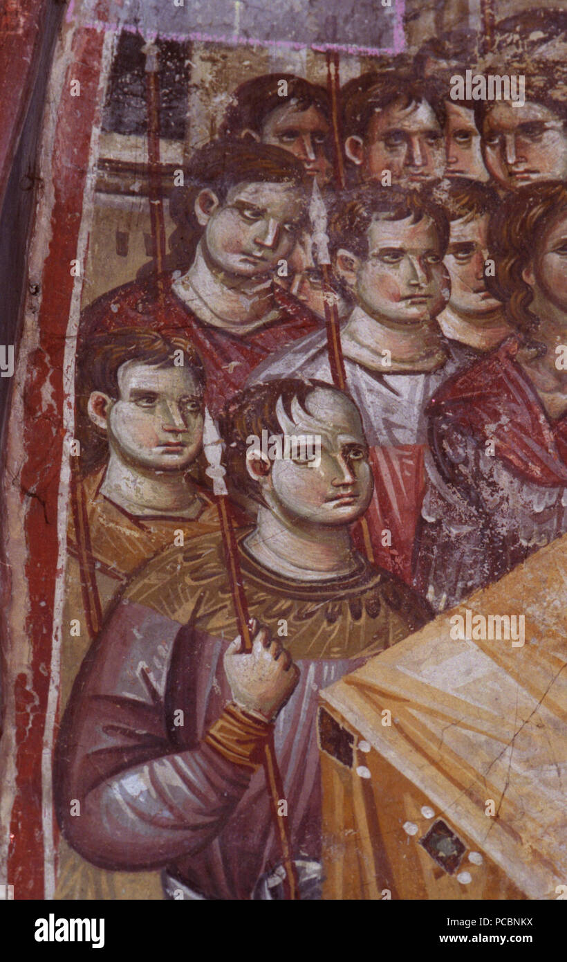 47 peintures dans l'église de la Théotokos Peribleptos Ohrid de 0169 Banque D'Images