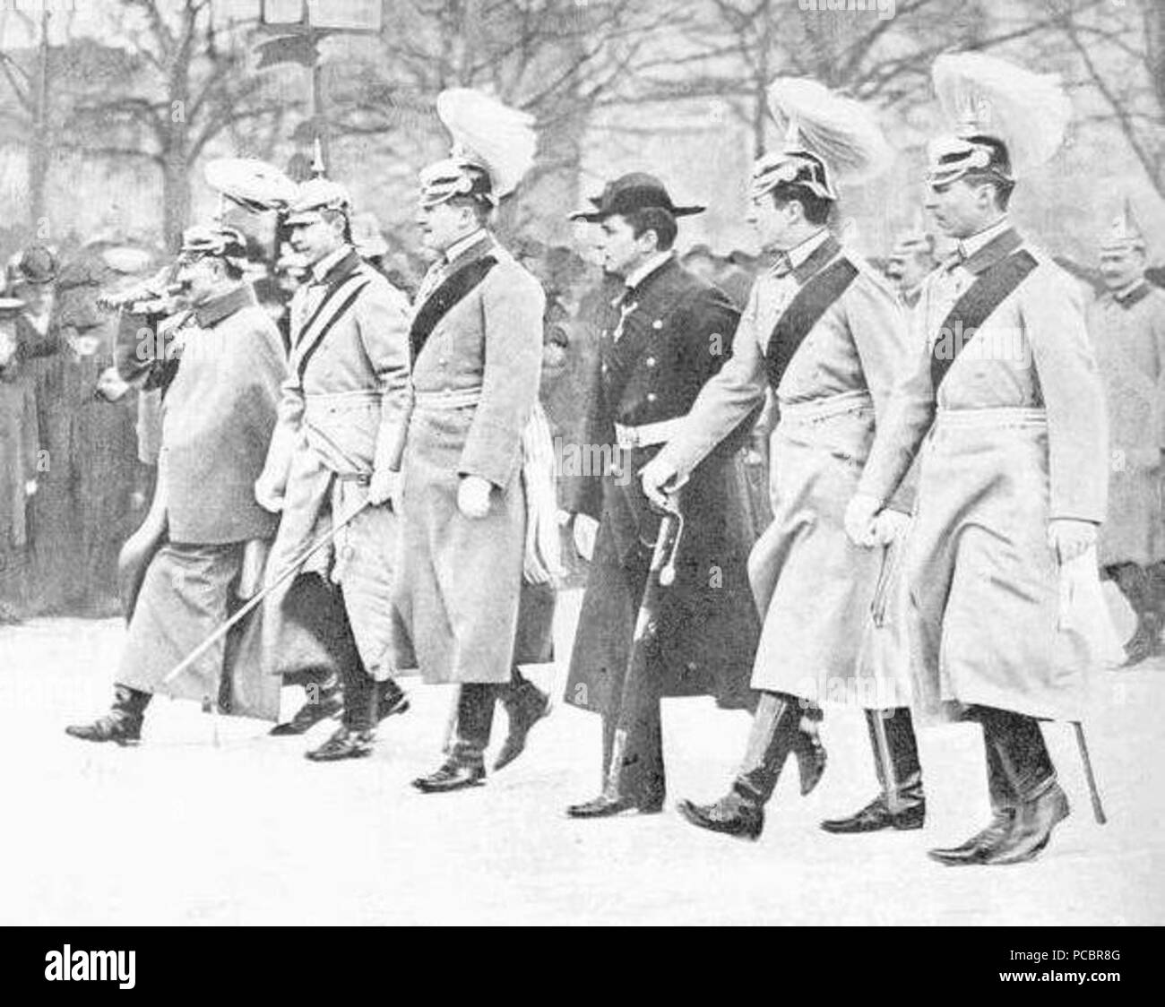 28 Kaiser Wilhelm II et cinq de ses fils Banque D'Images