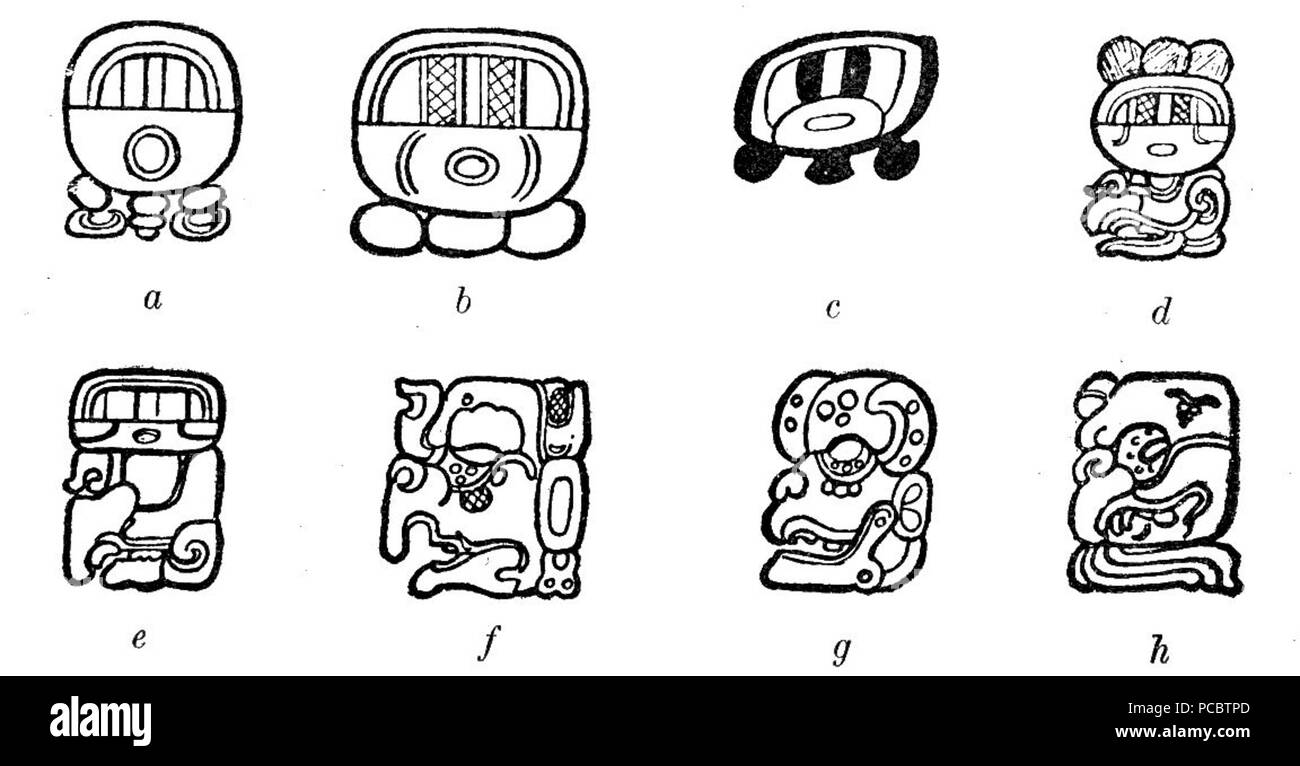 37 Fig 29 hiéroglyphes mayas Banque D'Images