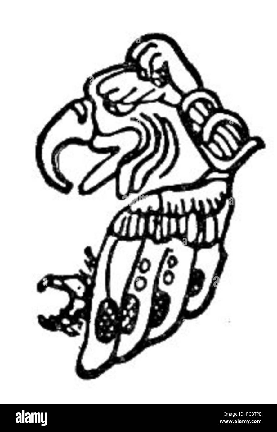 37 Fig 28 hiéroglyphes mayas Banque D'Images