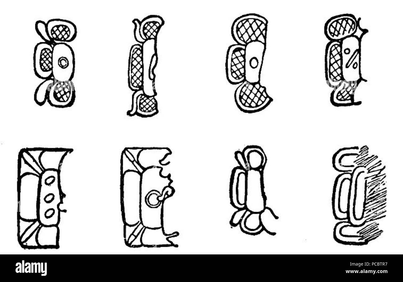 37 Fig 47 hiéroglyphes mayas Banque D'Images 37 Fig 47 hiéroglyphes mayas Banque D'Images