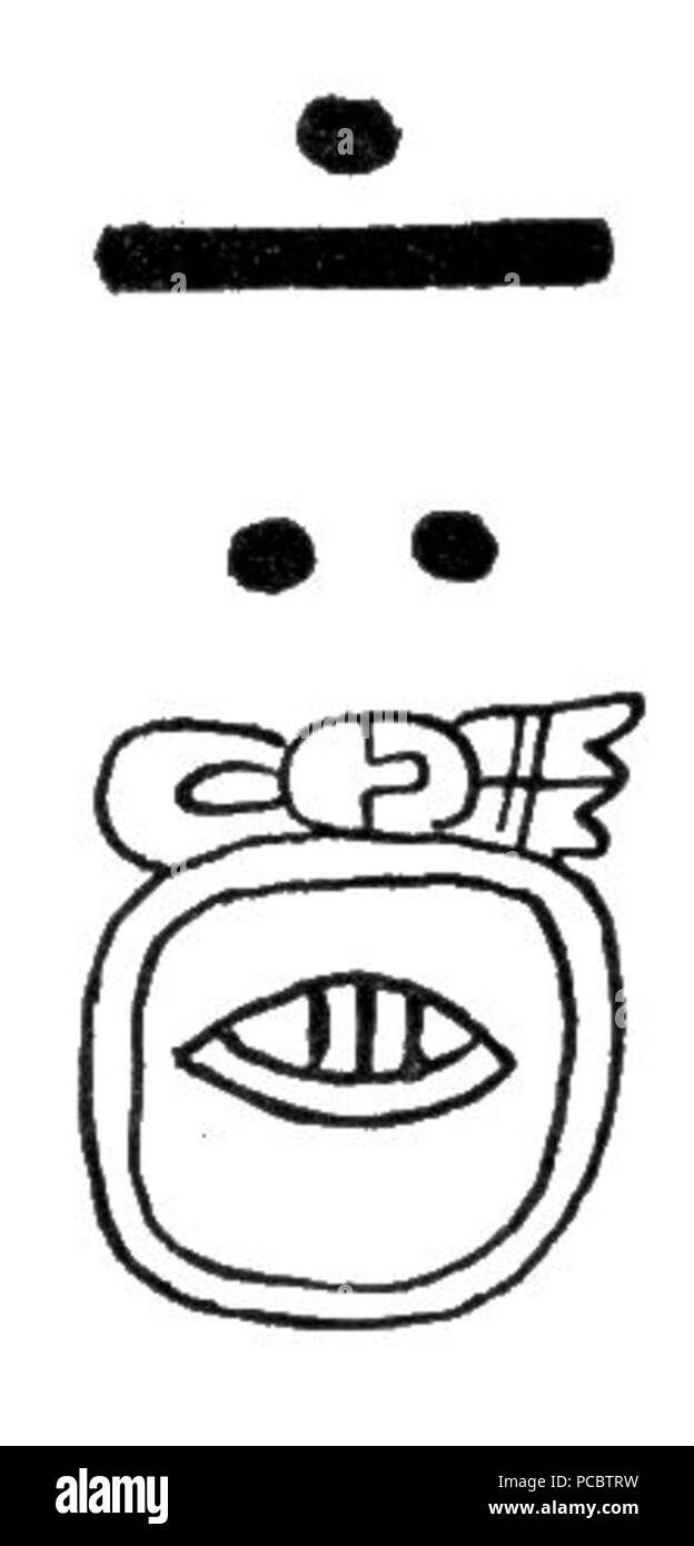 37 Fig 64 hiéroglyphes mayas Banque D'Images