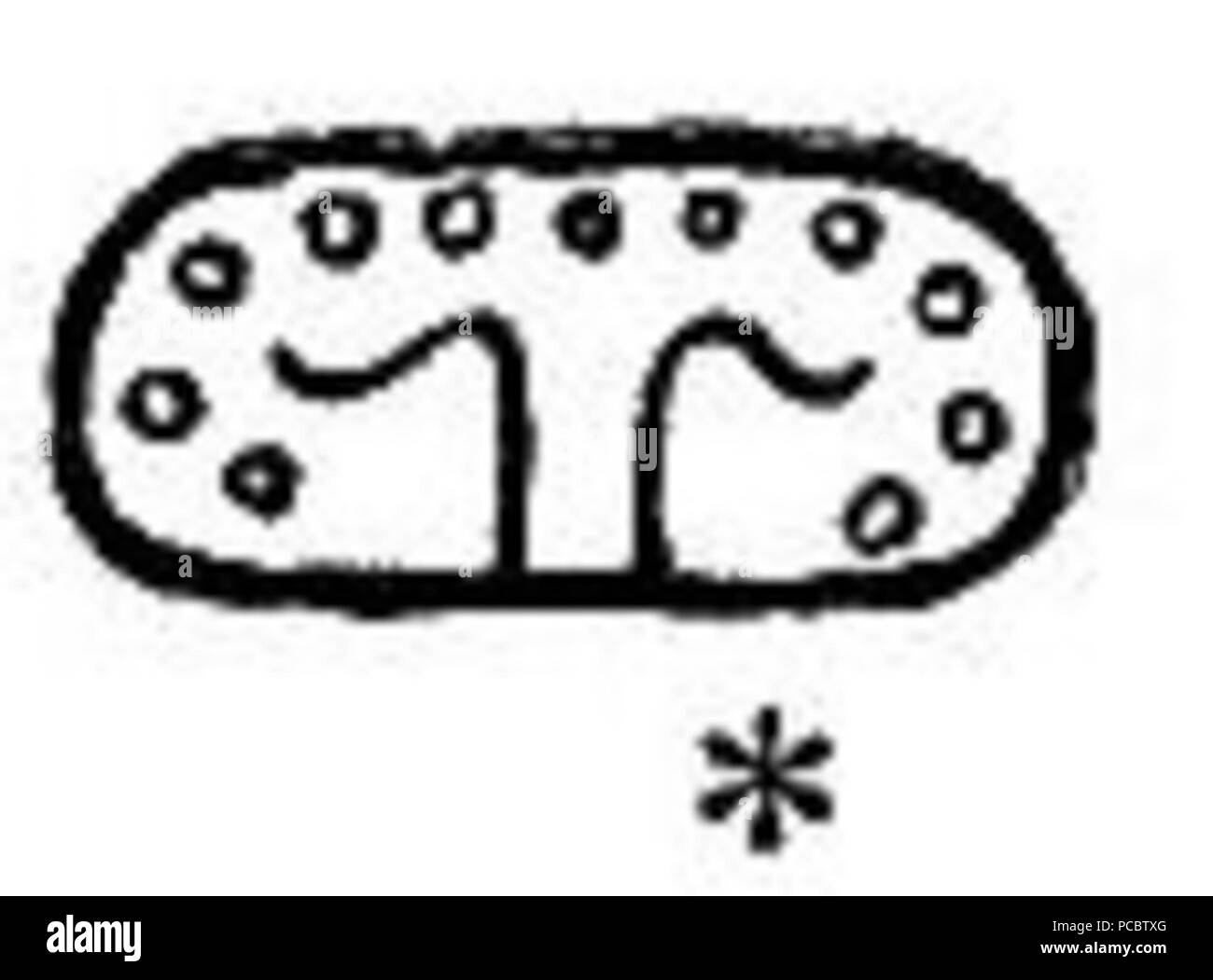 37 hiéroglyphes mayas Sidenote 120 Banque D'Images