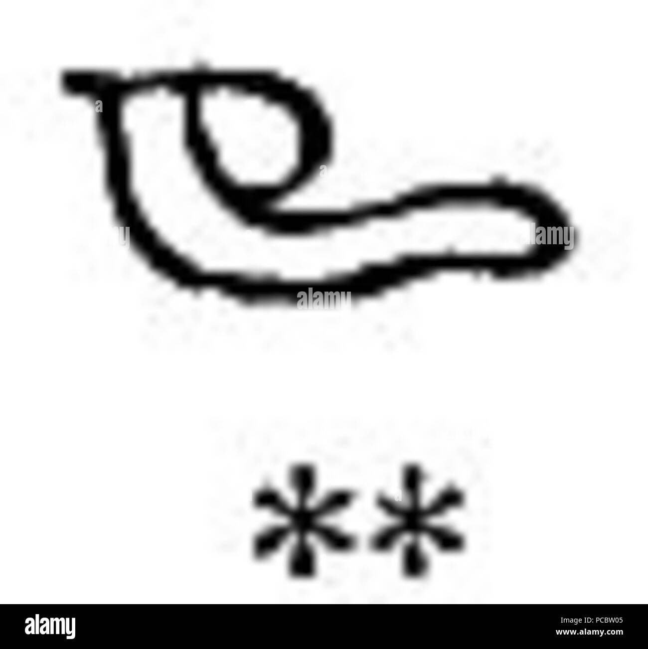 38 hiéroglyphes mayas Sidenote 98b Banque D'Images