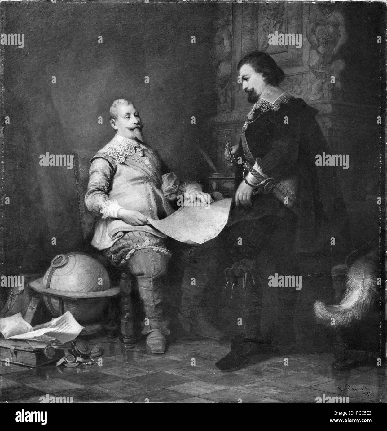 54 Le roi Gustave II Adolphe de Suède et de son chancelier Axel Oxenstierna (Gustave boulanger) - Nationalmuseum - 21805 Banque D'Images