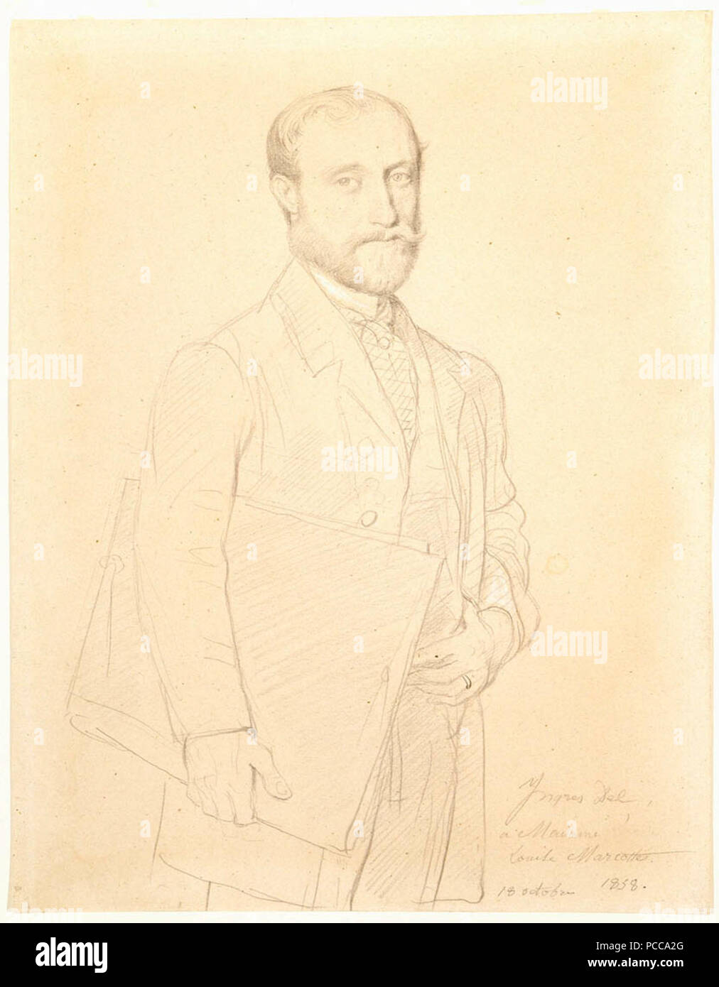 45 Hubert Rohault de Fleury par Ingres Banque D'Images