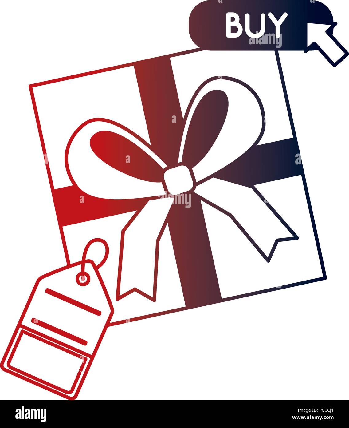 Tag : boîte-cadeau acheter en ligne vector illustration design néon Illustration de Vecteur