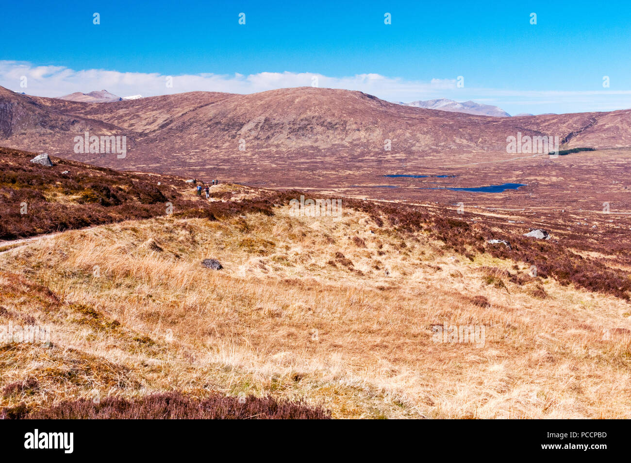 Les montagnes et les vallées près de Kings House le long de la West Highland Way, Ecosse Banque D'Images