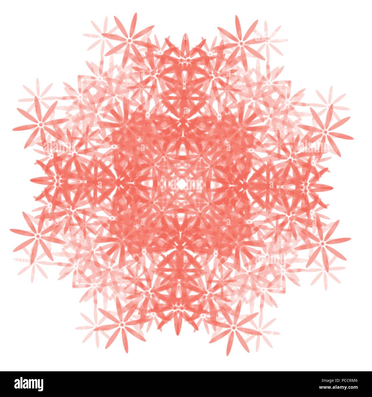 Aquarelle rouge Motif flocon floral, vector illustration Illustration de Vecteur