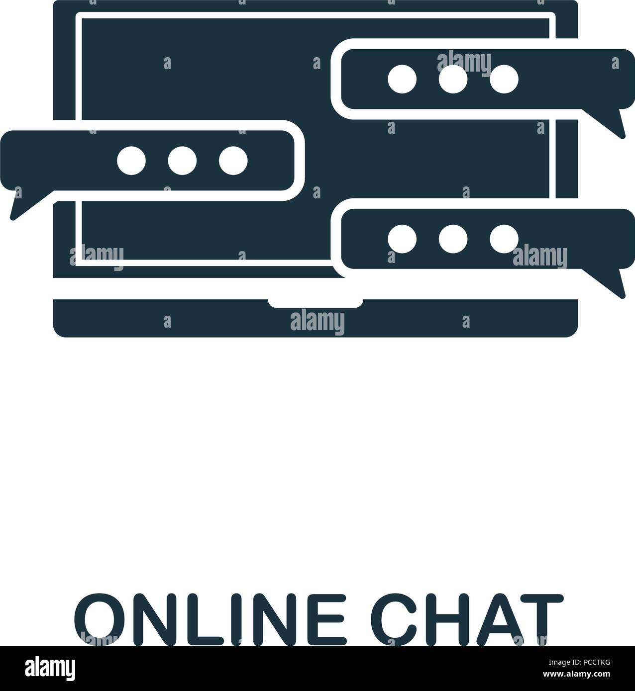 L'icône de création de chat en ligne. Élément simple illustration. Chat en ligne symbole de design contactez-nous collection. Peut être utilisé pour le web, mobile et Illustration de Vecteur