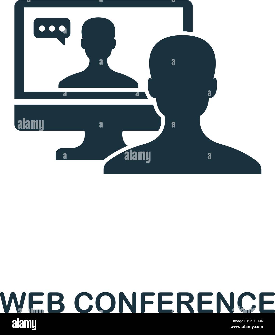 L'icône de création de web conférence. Élément simple illustration. Conférence Web concept design symbole à partir de Contactez-nous collection. Peut être utilisé pour le web, mobil Illustration de Vecteur