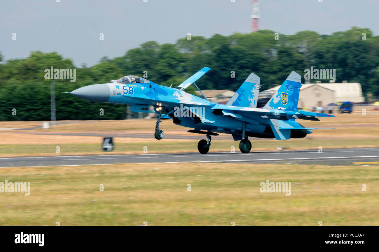 Sukhoi Su27, l'Armée de l'air ukrainienne Banque D'Images