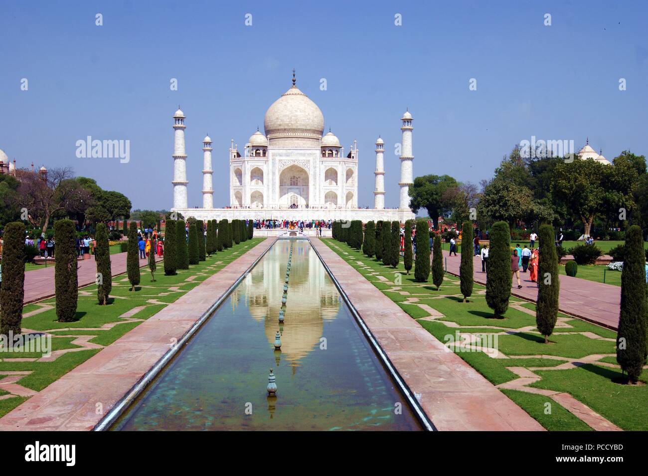 Mon voyage en Inde. Taj Mahal est l'une des plus grande et plus belle chose que j'ai vu dans ma vie ! Taj Mhal est à couper le souffle. Banque D'Images