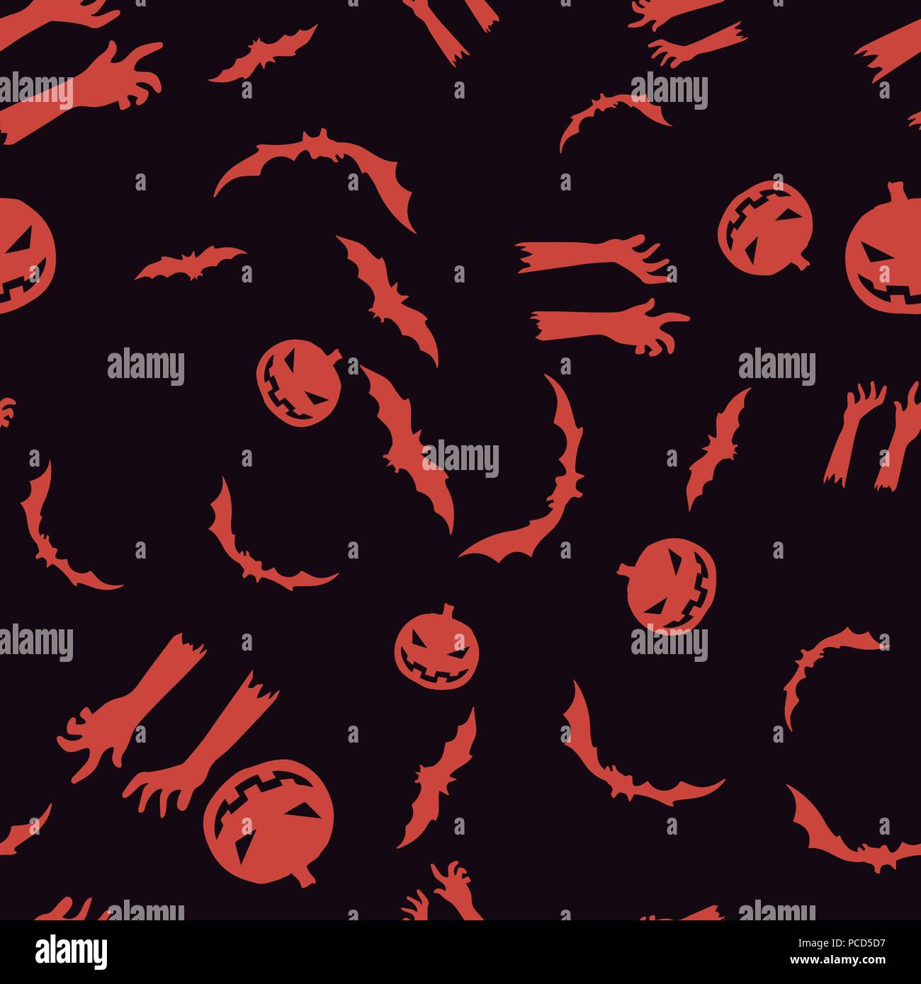 Happy Halloween pattern sans couture. Vector illustration. Arrière-plan lumineux. Tous les Saints Eve. Illustration de Vecteur