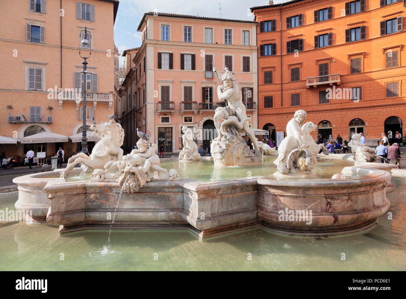 Fontaine de Neptune (Fontana del Nettuno), Piazza Navona, Rome, Latium, Italie, Europe Banque D'Images