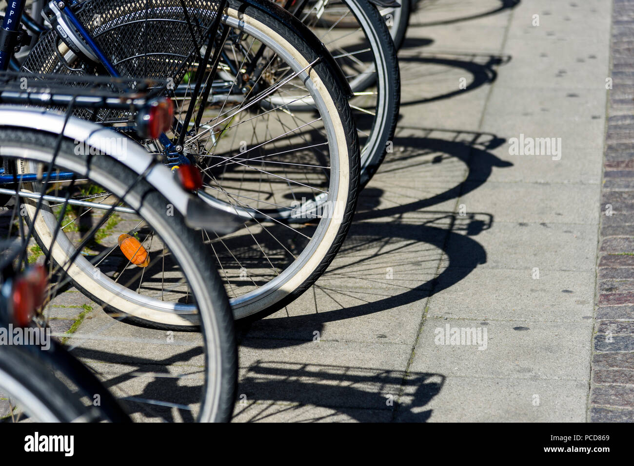15-08-15, Lund, Suède. Les vélos. Photo © Simon Grosset Banque D'Images