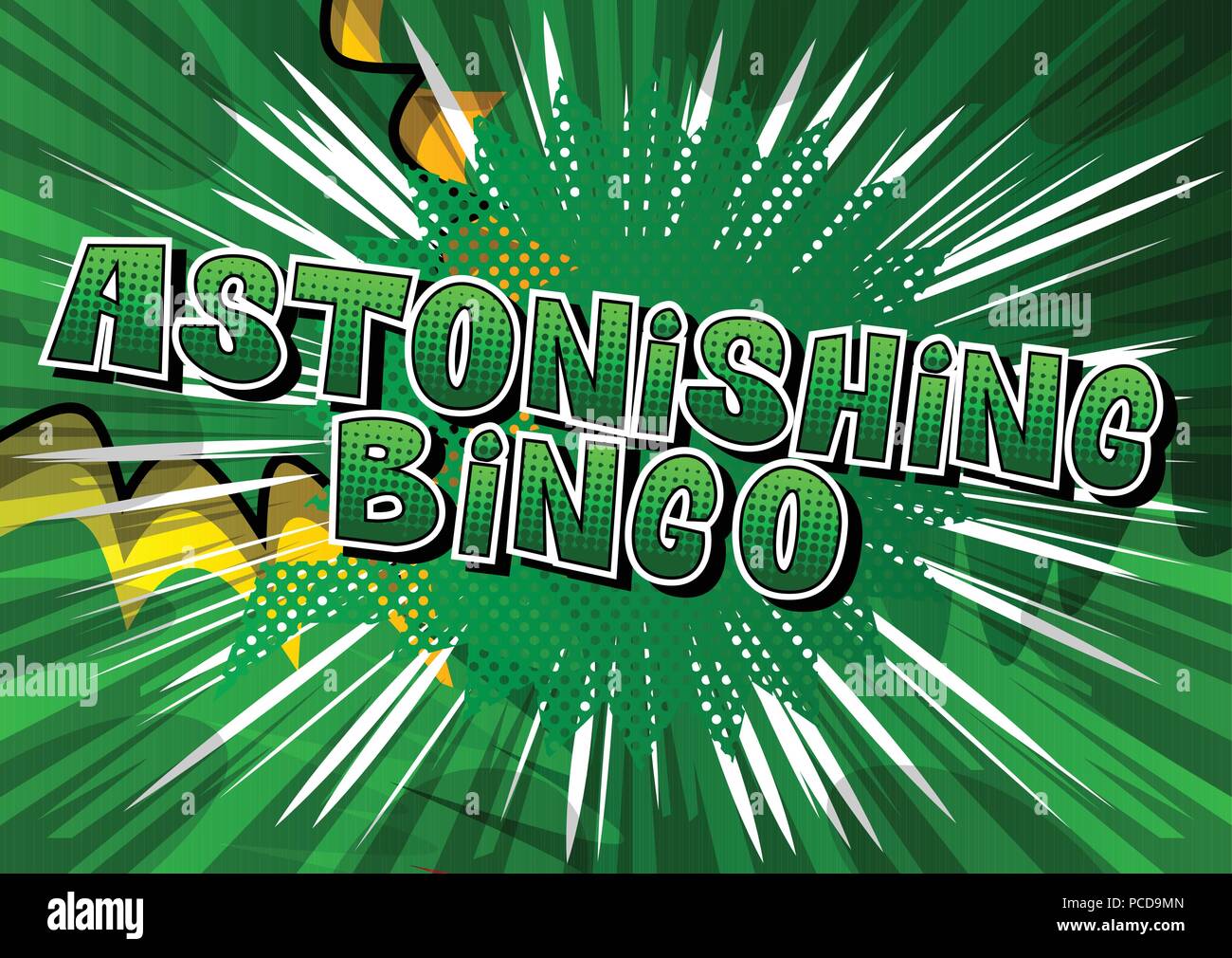 Bingo étonnante - comic book style word sur fond abstrait. Illustration de Vecteur