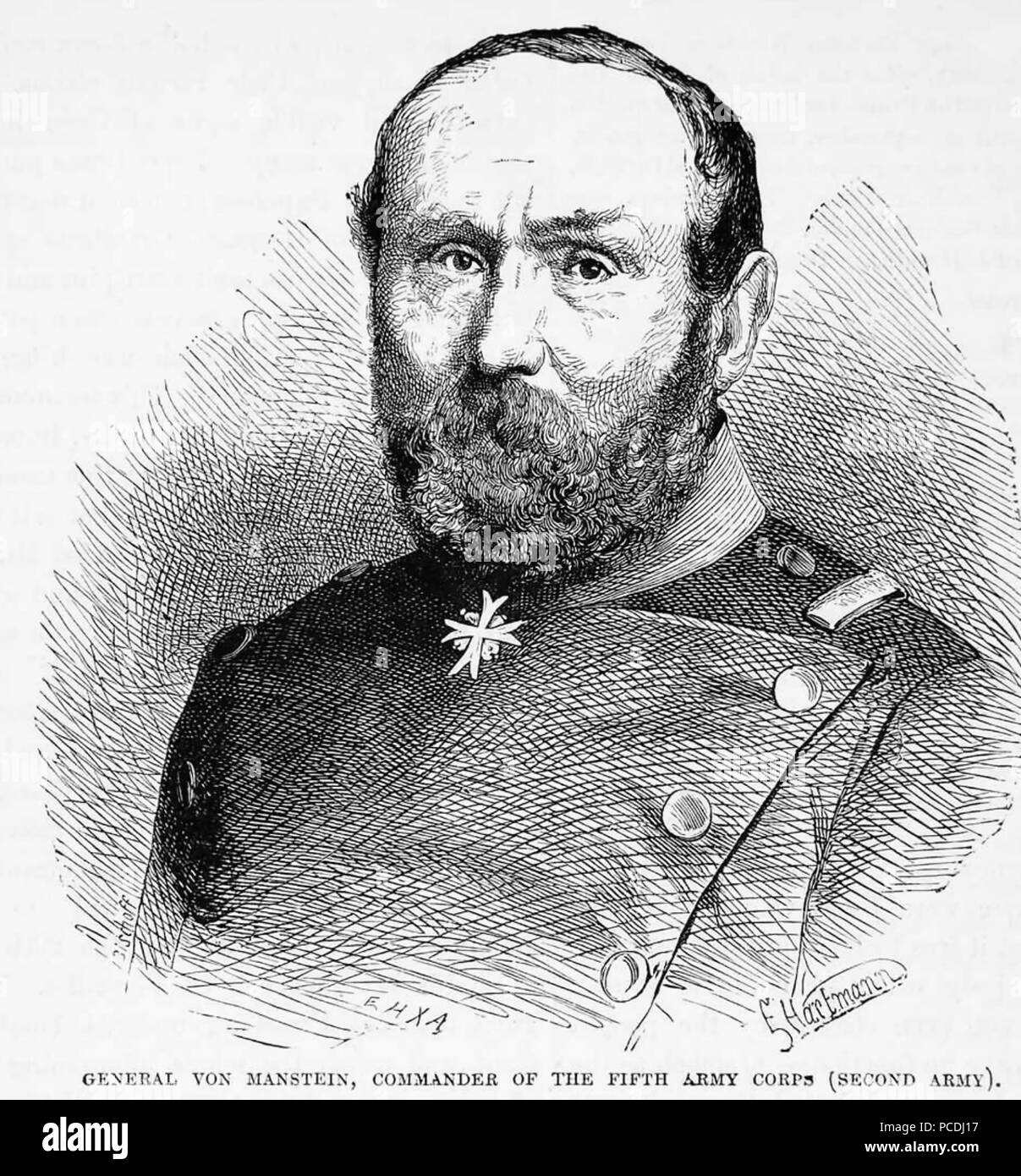 ALBRECHT von Manstein (1805-1877) général prussien Banque D'Images