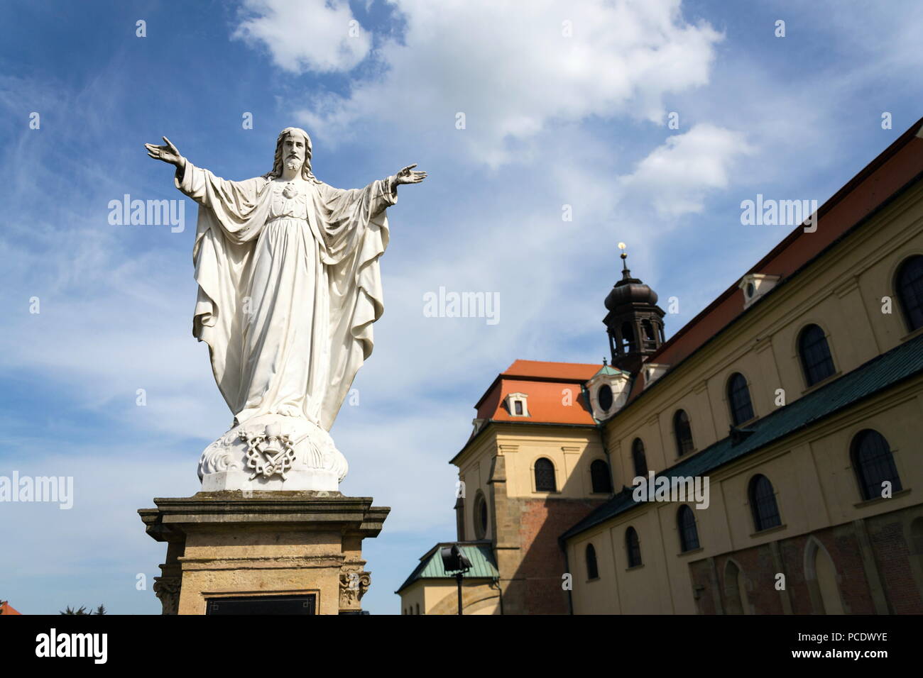 Jésus Christ à bras ouverts statue, Velehrad Basilique, République Tchèque Banque D'Images