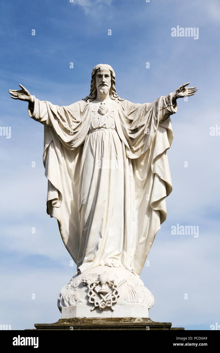 Jésus Christ à bras ouverts statue, Velehrad Basilique, République Tchèque Banque D'Images