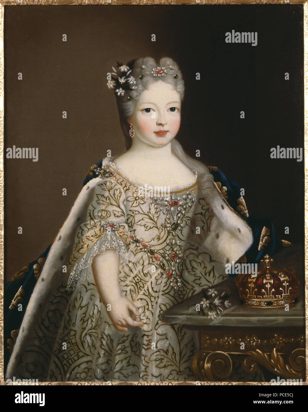 Okänd Artiste : Anna Maria Viktoria, av prinsessa Spanien. 36 Maria Anna Viktoria, 1718-1781, av prinsessa Spanien - Nationalmuseum - 15828 Banque D'Images