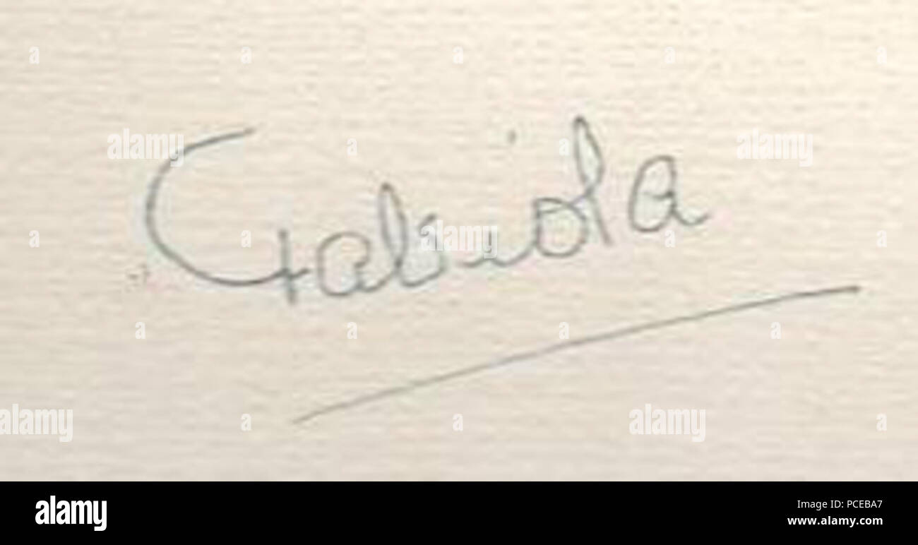 131972 signature d'Imprimeur de la Reine Fabiola de Belgique Banque D'Images
