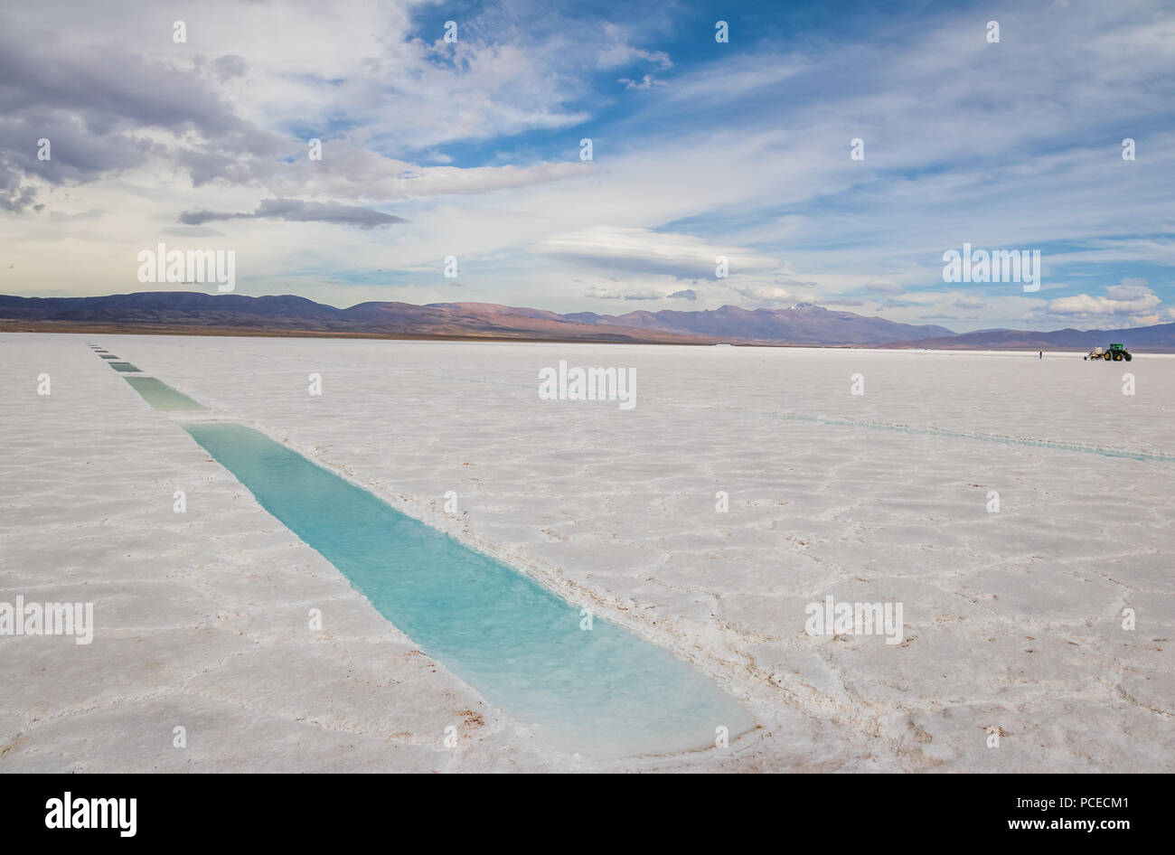 Piscine d'eau de la région de Salinas Grandes Sel - Jujuy, Argentine Banque D'Images